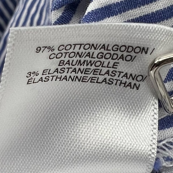 RACHEL Rachel Roy Blue White Striped Off Shoulder Peasant Top Size XS Women’s - Picture 5 of 7